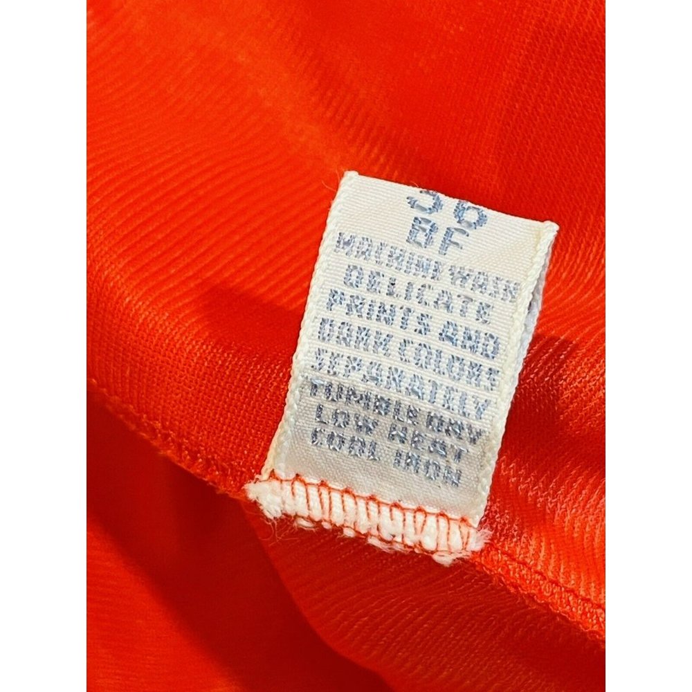 Vintage VANITY FAIR Short Slip Nightgown Orange Fuchsia Women’s 36 BF With Lace - Picture 7 of 9